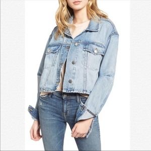 NWT Current/Elliot The Collin Cropped Denim Jacket